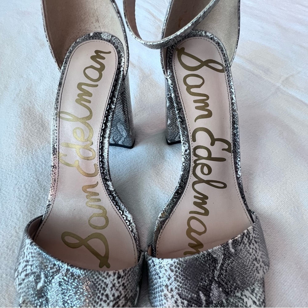 Sam Edelman Yaro Python Embossed Leather Block He… - image 7